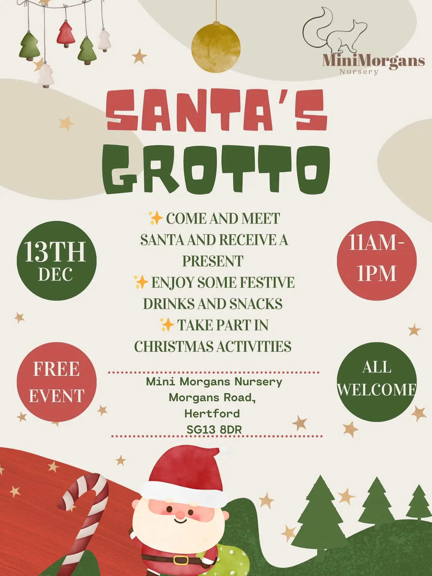 Cedar Park Nursery Presents: A Magical Free Santa's Grotto Event!